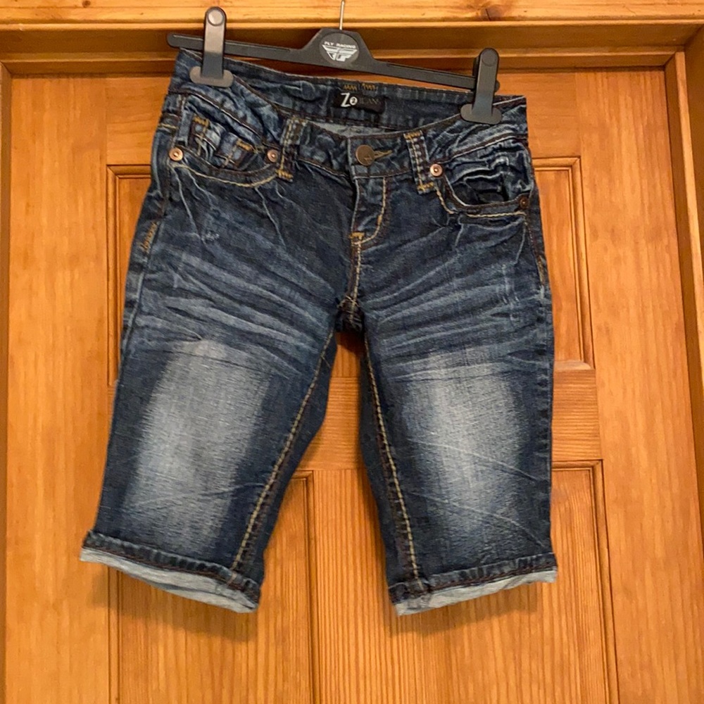 Cute, stylish denim Bermuda shorts